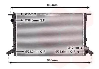 Радіатор охолодження AUDI A4,A5,A6,Q7 3.0TDi 15+ HD Van Wezel 03012722