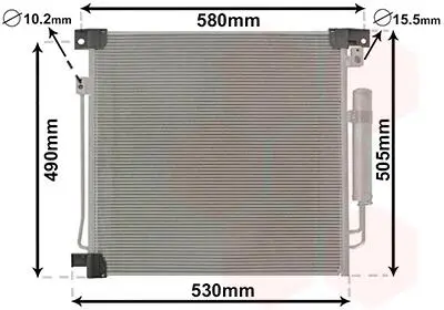 Радіатор кондиціонера MITSUBISHI L200 (2015) 2.4 MIVEC Van Wezel 32015700