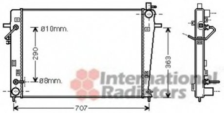 Радиатор охлаждения TUCSON/SPORT.3 20CRDi AT Van Wezel 82002203