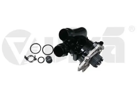 Корпус термостата с термостатом и насосом водяным (помпой) Skoda Octavia II (1Z3) (07-13)/VW Passat (07-10,10-14)/Audi TT (08-14) VIKA 11211813001