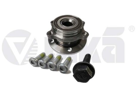 Wheel hub with bearing; front; 4 holes; with screws VIKA 45981556701