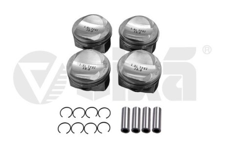 Piston complete; 1.8T; fine pin; wave ring;4PC/SET VIKA K11786101