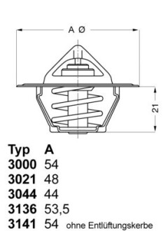 Термостат audi ford seat vw WAHLER 302188