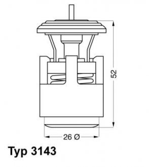 Термостат vw WAHLER 3143.87D (фото 1)