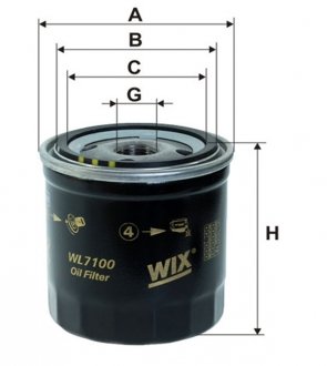 Фильтр масляный двигателя /553 WIX FILTERS WL7100 (фото 1)