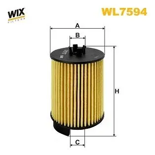Фільтр масляний Audi A4/A5/A6 2.0 TDI Mild Hybrid 18- WIX FILTERS WL7594