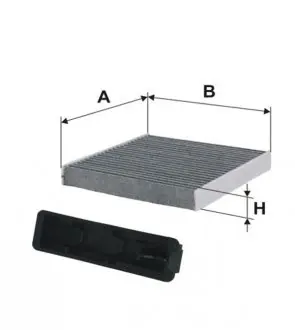 Фильтр салона (угольный), dacia, renault clio 08-, logan 04-, sandero 07-, duster 10- WIX FILTERS WP6991