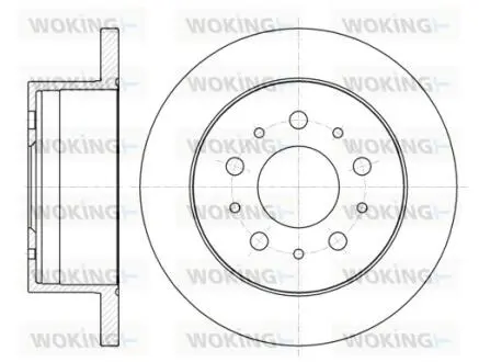Диск тормозной PSA Boxer Jumper Ducato 06> 11> / задн (кратно 2 шт.) WOKING D6105500