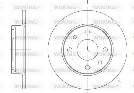 Тормозной диск, fiat panda van (312_, 519_) 1.3 d, 199 b1.000, 15- WOKING D6110.00