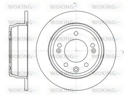 Гальмівний диск зад. i30/i35/CEED/Sportage 06- WOKING D61105.00