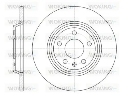 Гальмівний диск задн. Q5/A4/A6/A6/A7/A5/Q5/A4 08- WOKING D61112.00