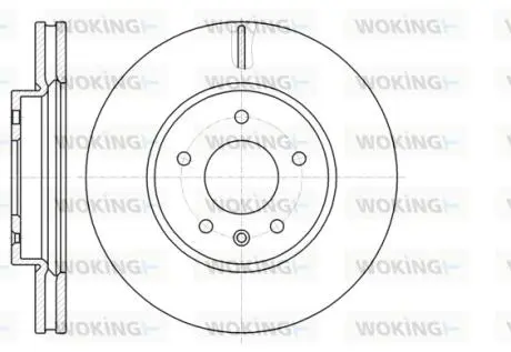 Диск тормозной перед. (кратно 2 шт.) Chevrolet Captiva, Opel Antar WOKING D6118310