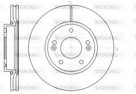 Диск тормозной перед. (кратно 2 шт.) Tucson I Sportage / i30 Ceed 08>12 / Soul Venga WOKING D61208.10