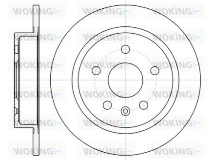 Гальмівний диск задн. Malibu/Regal/Insignia/Insignia/Malibu/9-5 08- WOKING D61279.00 (фото 1)