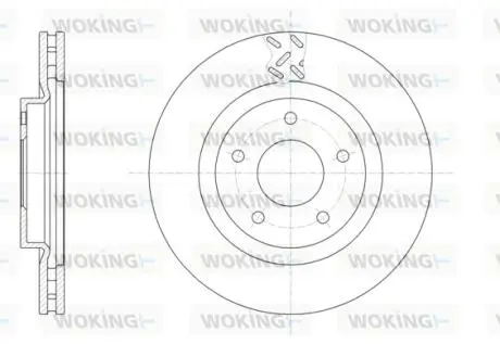 Диск тормозной передний (кратно 2) Mitsubishi ASX I Outlander II I WOKING D6155310