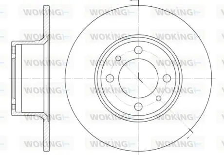 Гальмівний диск Lada 2101-2107 (252х10) WOKING D6156.00