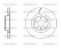 Диск тормозной передний Audi A4 A5 17>, A6 A7 18>, Q5 17> WOKING D6197010 (фото 1)