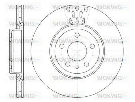 Гальмівний диск перед. Combo/Doblo/Qubo/Tipo (84-21) WOKING D6316.10