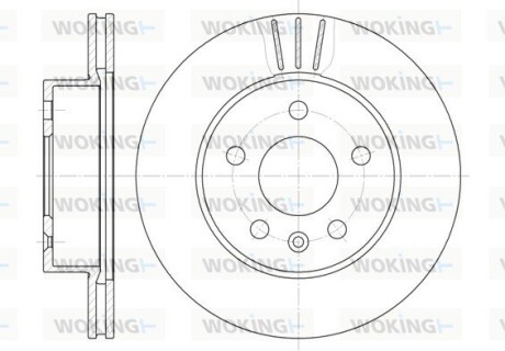 Гальмівний диск перед. Vito (638) 96-03 (276x22) WOKING D6460.10