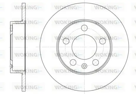 Диск тормозной задний, audi\seat\skoda\volkswagen polo (9n_) 1.9 tdi, asz, 03-09 WOKING D6547.00