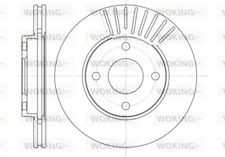 Диск тормозной передний, 258mm, ford fiesta, focus, fusion, 95- WOKING D6575.10