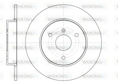 Диск тормозной передний, 0.6/0.7/1.0i/0.8cdi WOKING D6617.00