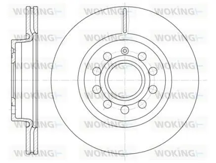 Диск тормозной передний, 04- (280x22mm) WOKING D6647.10