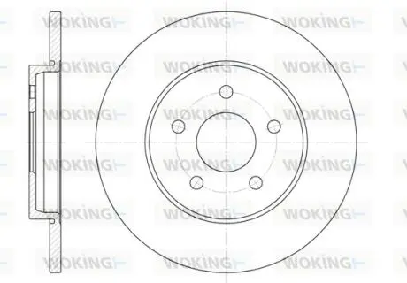 Гальмівний диск задн. XType/Mondeo/Mondeo 00-11 WOKING D6661.00