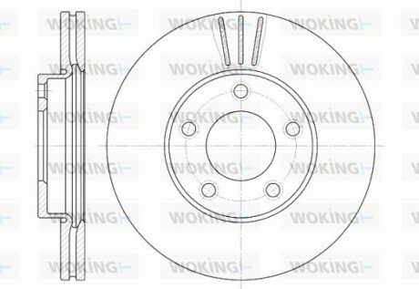 Гальмівний диск перед. Mazda 5/3/Axela/Premacy (05-21) WOKING D6671.10