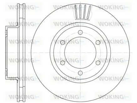 Гальмівний диск перед. 4 Runner/Land Cruiser (01-10) WOKING D6706.10
