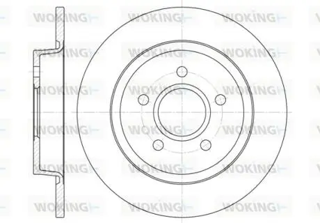 Гальмівний диск зад. Ford C-MAX/Focus II 04- (280x11) WOKING D6712.00