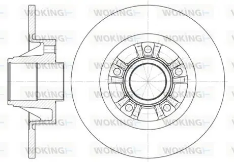 Диск тормозной Renault Trafic II Vivaro 06> / задн (D6733.00) WOKING D673300