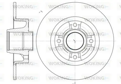 Гальмівний диск (задній) CLIO /MEGANE/MODUS / GRAND MODUS /TWINGO 1.2-2.0 02- WOKING D6750.00