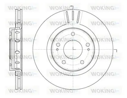 Гальмівний диск пер. Outlander/Lancer/Airtrek/4007/C-Crosser 02- WOKING D6896.10