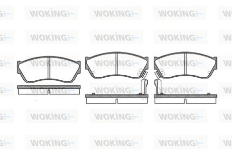 Гальмівні колодки WOKING P0473.22