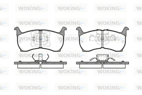 Колодки тормозные WOKING P0643.00