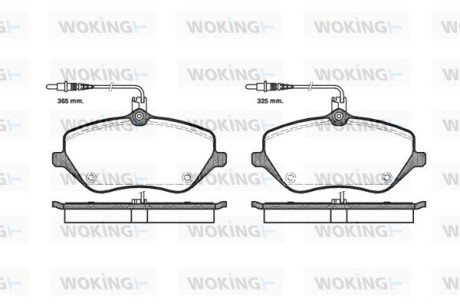 Колодки гальмівні WOKING P10013.04