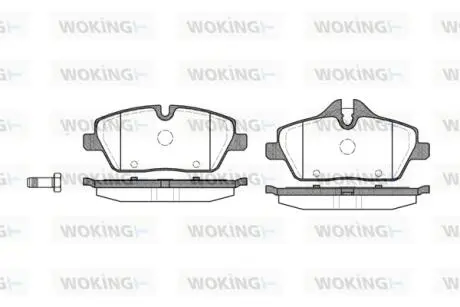 Гальмівні колодки перед. BMW 1(E81/E87)/MINI 06- (TRW) WOKING P10313.00