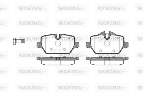 Колодки тормозные дисковые задние Bmw 1 1.6 03-13,Bmw 1 1.6 06-12,Bmw 1 1.6 10- WOKING P1032300