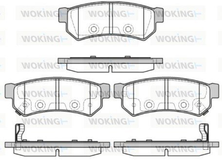 Колодки гальмівні WOKING P11483.12