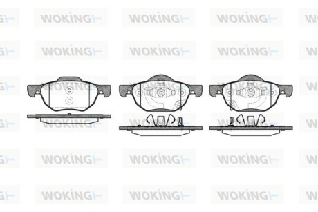 Гальмівні колодки перед. Honda Accord 03-08/CR-V 01-06 (akebono) WOKING P11683.02