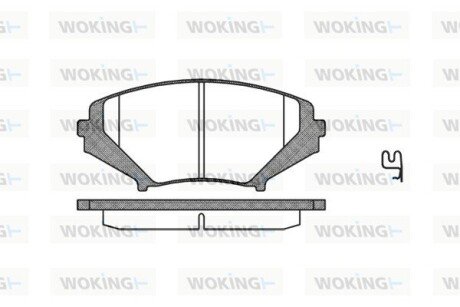 Колодки гальмівні WOKING P11803.01