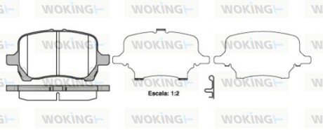 Колодки гальмівні WOKING P11893.12