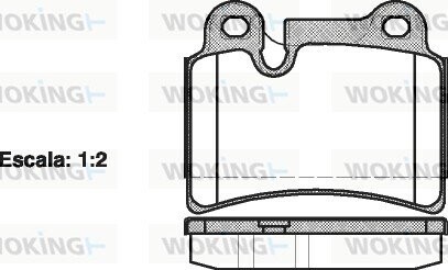 Колодки тормозные VW Touareg I / задн Brembo ver. (P13403.00) WOKING P1340300