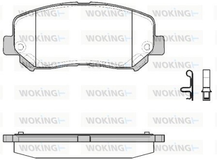 Колодки гальмівні Jeep Cherokee 13> / перед (P14133.22) WOKING P1413322