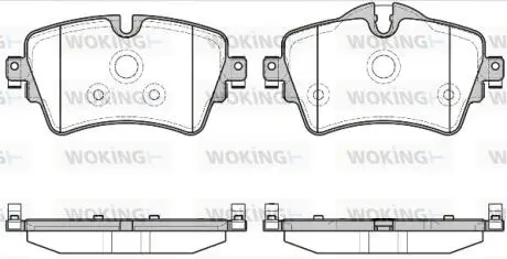 Колодки тормозные Mini Coutryman 17> Clubman 14> / перед (P14993.08) WO WOKING P1499308