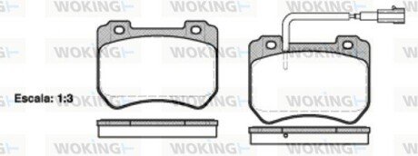 Колодки гальмівні WOKING P15443.01