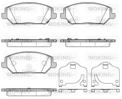 Колодки гальмівні Hyundai i30 Ceed 16> 20> / перед (P16833.02) WOKING P1683302