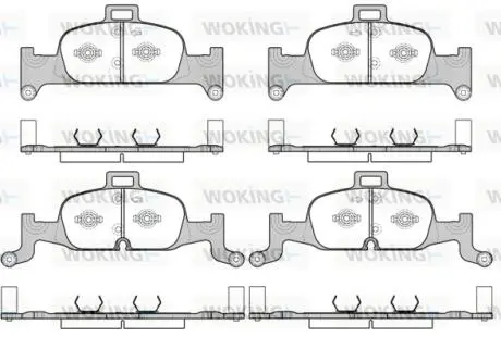 Колодки тормозные диск. перед. Audi A4 A5 16> / Q5 17> (P17913.00) WOKING P1791300