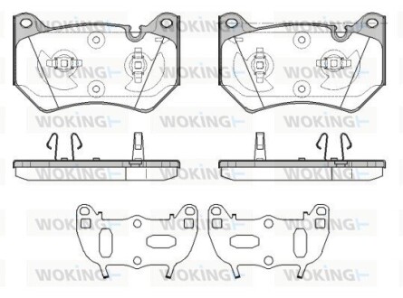 Колодки тормозные дисковые WOKING P19393.10